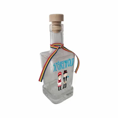 Szekelyfold, tinutul secuiesc, sticla cu mesaj patrata, 250 ml, model divgs318 20
